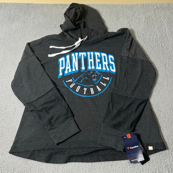 Fanatics Tops - NEW Fanatics Carolina‎ Panthers Hoodie Gray Pullover NFL Football Size S